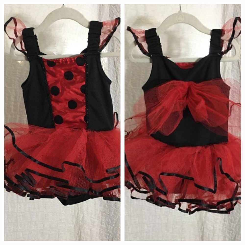 Dressed Up Lady Bug Dress Tutu Size 2-4 XS